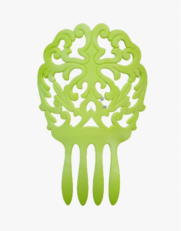 Plastic Combs with a Wooden Look ref. 18041. Pistachio Green